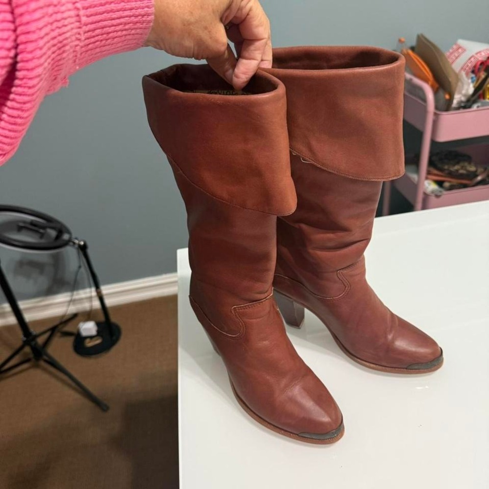Vintage Zodiac Slouch Leather Boots‎ – Made in USA - Picture 7 of 8